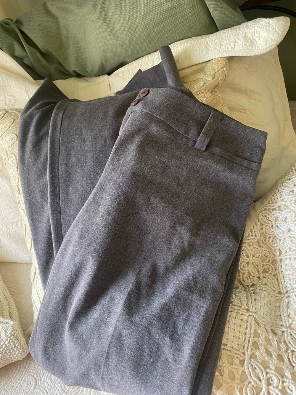 AB Studio Charcoal Gray Dress Pants